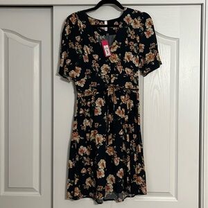 NWT Navy Floral Xhilaration Dress